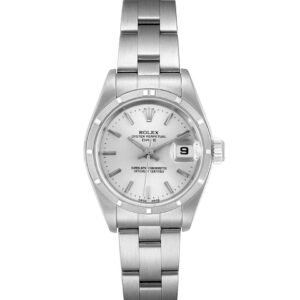 Rolex Date Silver Dial Oyster Bracelet Steel Ladies Watch 79190