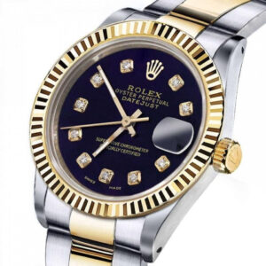 Rolex Women’s Rolex 31mm Datejust Two-Tone Purple Color Dial with Diamond Accent+ Classic