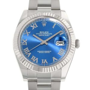 Rolex Datejust 41mm Stainless Steelx18K White Gold Blue Roman dial