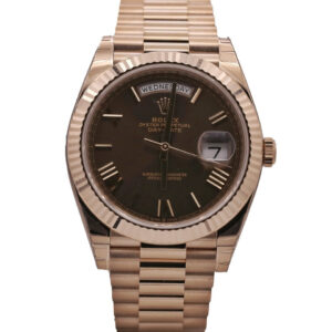 Rolex Day-Date Presidential 40mm, 18k Rose Gold, Chocolate Roman dial, 228235