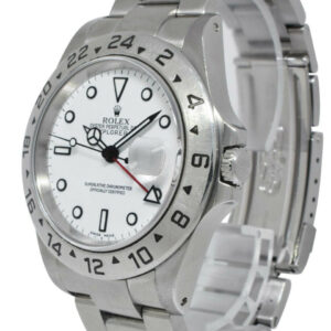 Rolex Explorer II GMT Steel White Dial Mens 40mm Automatic Watch B/P Y 16570