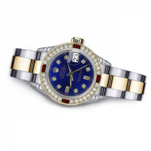 Rolex Navy Baguette 36mm Datejust Two Tone Diamond lugs & Rubies