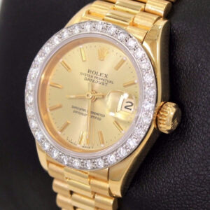 Rolex President Datejust 69178 18k Yellow Gold Dial Diamond Bezel