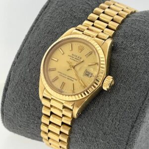 Rolex 1982 Ladies Datejust 6917 Champagne Dial 18kt President No Papers 26mm