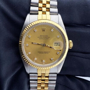 Rolex Datejust 16013 Diamond Dial Mens Watch