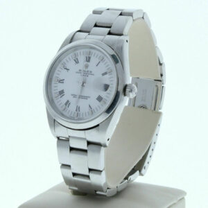 Rolex Model 15200 Oyster Perpetual Date Watch White Roman Dial & Smooth Bezel