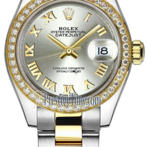 Rolex Lady Datejust 28mm Stainless Steel and Yellow Gold 279383RBR Silver Roman Oyster