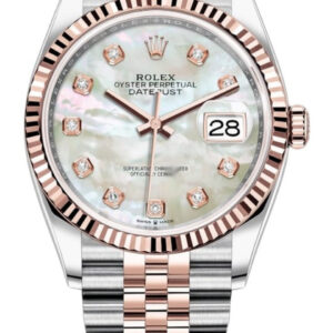 Rolex Datejust 36mm Stainless Steel and Rose Gold 126231 MOP Diamond Jubilee