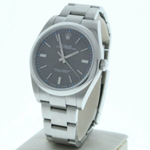 Rolex 39mm Oyster Perpetual Model 114300 Rhodium Dial Smooth Bezel (Full Set)