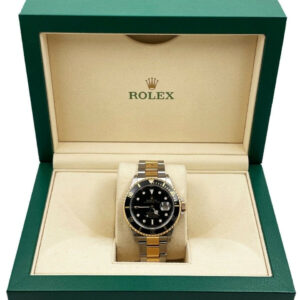 Rolex Submariner 16613 Black Dial 18k Yellow Gold Stainless 2004