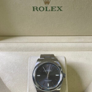 Rolex Oyster Perpetual 39mm Rhodium Dial 114300