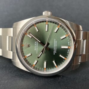 Rolex 2020 Oyster Perpetual 114200 OLIVE GREEN Discontinued Full Set