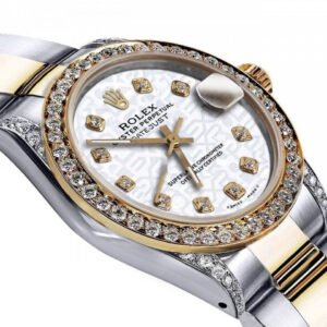 Rolex Ladies Rolex 26mm Datejust 2 Two Tone White Color Jubilee Dial with Diamonds Bezel+ lugs