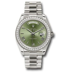 Rolex Day-Date 40 White Gold -Diamond Bezel 228349RBR OGRP