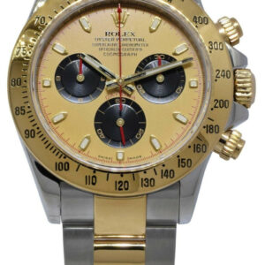 Rolex Daytona Chronograph 18k Yellow Gold/Steel Champagne Dial 40mm Watch 116523