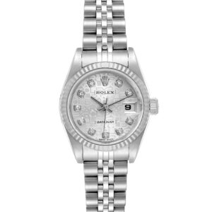 Rolex Datejust 26 Steel White Gold Silver Dial Ladies Watch 79174