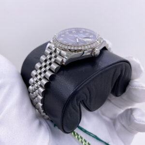 Rolex Datejust 31mm Slate Grey Diamond Dial with Diamond Bezel on Jubilee Band