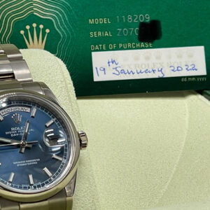 Rolex President Day-Date 36mm 18K White Gold “New in Box – Unworn”