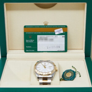 Rolex Datejust 41mm Gold + Steel White Dial on Oyster MINT CONDITION [Box and Papers  2018]