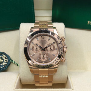 Rolex Daytona Everose Gold Baguette Diamond Dial