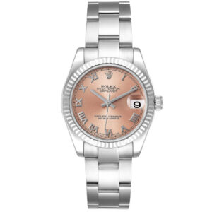 Rolex Datejust Midsize Steel White Gold Salmon Dial Ladies Watch 178274