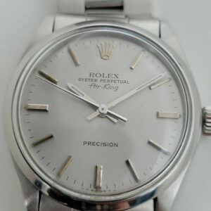 Rolex Mens  Oyster Precision 5500 Air King 34mm Automatic 1960s Vintage RJC106