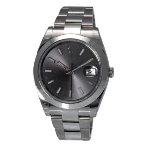 Rolex Datejust Stainless Steel Dark Rhodium Dial 41mm Mens Watch