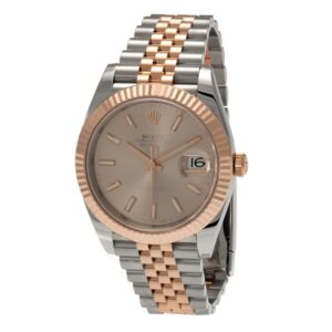 Rolex Datejust Everose Gold Two Tone Bracelet 41mm Mens Watch