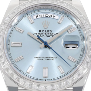 Rolex Day Date Watch 16200 36Mm Tiffany Blue Dial With Diamonds