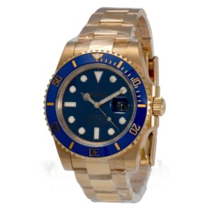 Rolex Submariner Date Yellow Gold Blue Dial 40mm Mens Watch