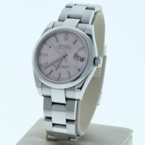 Rolex Model 178240 Datejust Midsize Oyster Band Pink Index Dial & Smooth Bezel