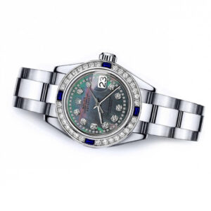 Rolex Black Pearl String 36mm Datejust SS Diamond & Sapphire Bezel