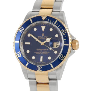 Rolex Submariner Two-Tone Blue Dial Watch 16613