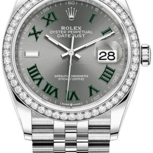 Rolex Datejust 36mm Stainless Steel 126284rbr Slate Roman Jubilee Wimbledon