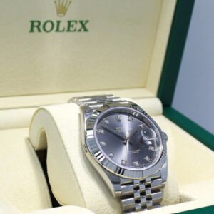 Rolex Datejust 126334 41mm Jubilee Rhodium Diamond Dial 18k W Gold