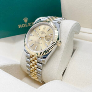 Rolex Datejust 41 126333 Fluted Jubilee Bracelet Champagne Dial Two Tone Yellow Gold