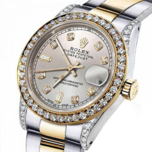 Rolex Ladies Rolex 31mm Datejust 2 Two Tone Silver Color Dial with 8 + 2 Diamond Accent Bezel+ lugs