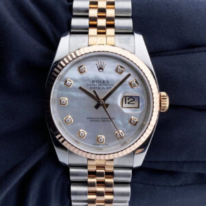 Rolex Datejust 126231 MOP Diamond Dial 18K Rose Gold & Steel Watch