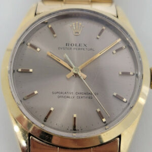 Rolex Mens Rolex Oyster Ref 1024 34mm Gold-Capped Automatic 1960s w Box Paper RA200