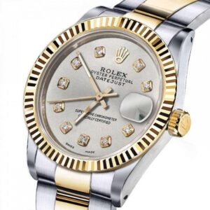 Rolex Women’s Rolex 31mm Datejust Two-Tone Silver Color Dial with 10 Round Diamond Accent+ Classic