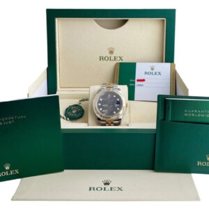 Rolex Datejust 126333 Diamond Dial Mens Watch Box & Papers