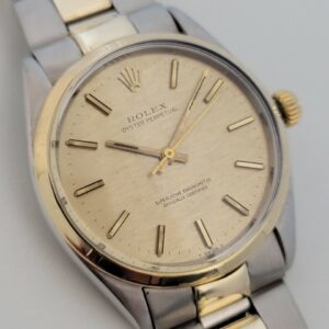 Rolex Mens Rolex Oyster Perpetual Ref 1003 34mm 14k SS Automatic 1960s Swiss RA174G