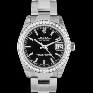 Rolex Datejust 31 Stainless Steel Diamond / Oyster / Black – 178384