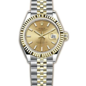 Rolex Datejust 28mm Steel & Yellow Gold Champagne Index Dial Jubilee Bracelet