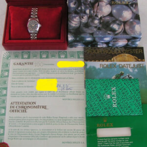 Rolex Lady-Datejust 26 UN-WORN Boxes Papers Sapphire Blue Roman Dial SS/18kt White Gold 69174