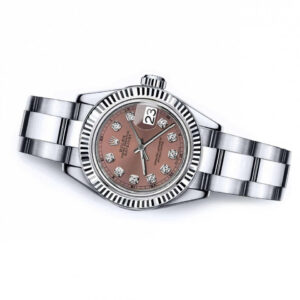 Rolex Ladies  26mm Datejust Salmon Color Dial with Diamond Accent RT