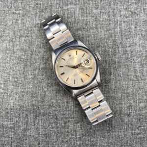 Rolex Ref 1500 Date with Sword Hand and Rivet Bracelet