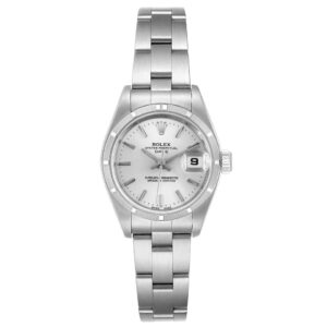 Rolex Date Silver Dial Oyster Bracelet Steel Ladies Watch 79190