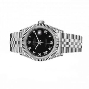 Rolex Ladies 31mm Rolex Datejust Black Color Roman Numeral Dial Classic + Lugs Wrist Watch