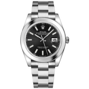 Rolex Datejust 41mm Oyster 126300 Stainless Steel Watch Black Dial